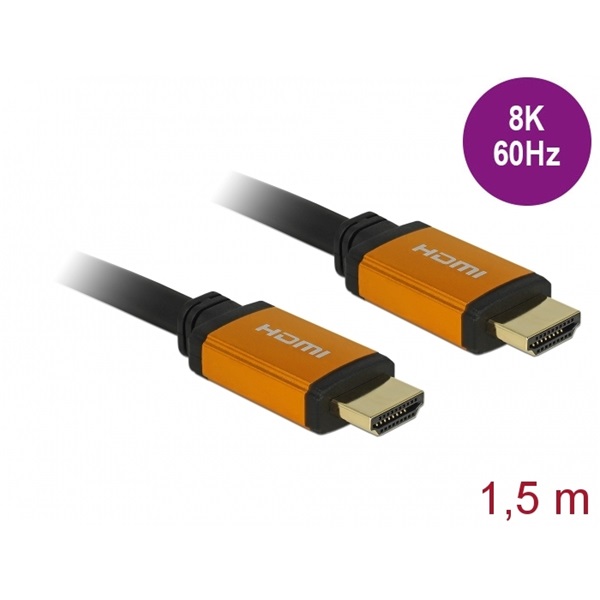 Delock 85728 Ultra nagy sebességű 48Gbps 8K 60Hz 1,5m HDMI kábel