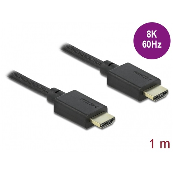 Delock 85387 Ultra nagy sebességű 48Gbps 8K 60Hz 1m HDMI kábel