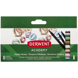 Derwent Academy 8db-os metál színű filckészlet