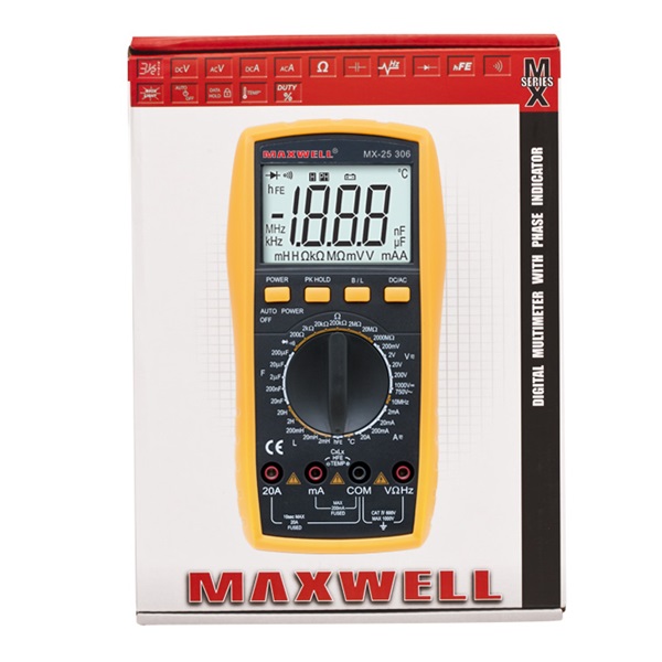 Maxwell 25306 digitális multiméter Induktivitás méréssel