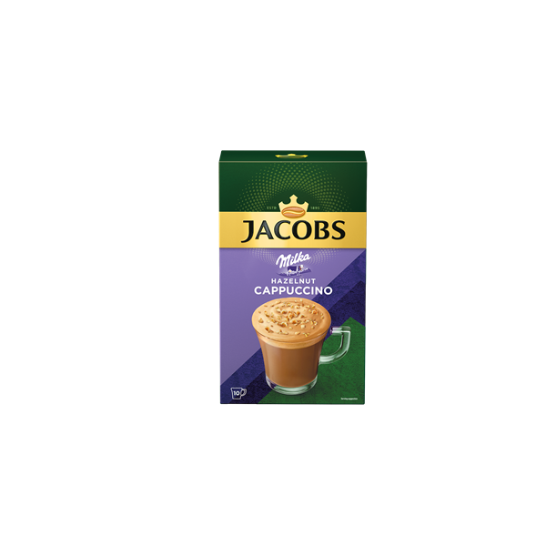 Douwe Egberts Jacobs Cappuccino Milka-Mogyorós 8x16,5g instant kávékeverék csomag