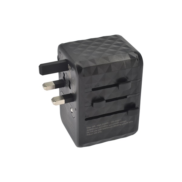 Dviced DV240001 65W UK, EU, USA, Ausztrália GaN fekete utazó adapter