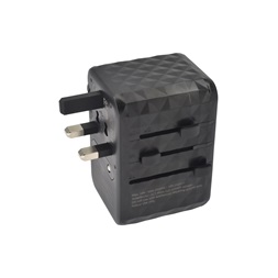 Dviced DV240001 65W UK, EU, USA, Ausztrália GaN fekete utazó adapter