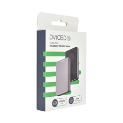 Dviced DV400004 Ultrathin 10000mAh fekete/szürke powerbank