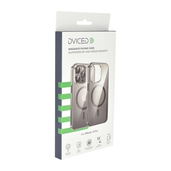 Dviced DV511003 MagSafe iPhone 15 Pro átlátszó/fekete hátlap