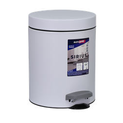 EUROGOLD SIRIUS 5l 19x24cm fehér pedálos szemetes