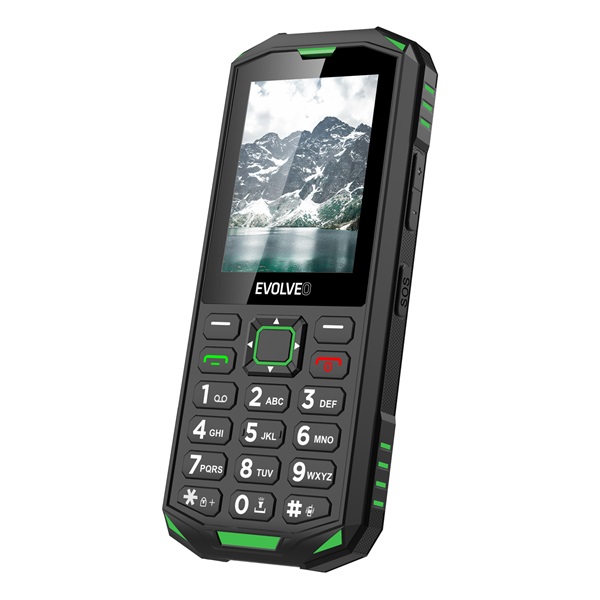 EVOLVEO Strongphone X5 2,4" DualSIM fekete/zöld mobiltelefon