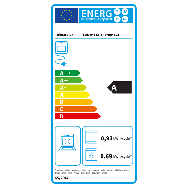 Electrolux EOD6P71X fekete beépíthető sütő