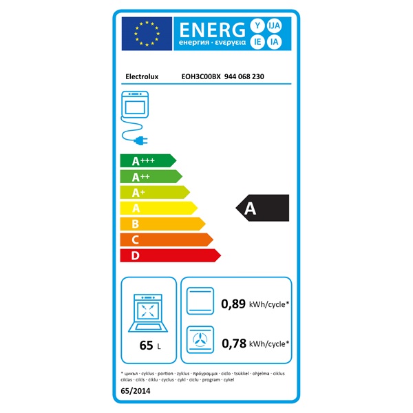 Electrolux EOH3C00BX inox beépíthető sütő