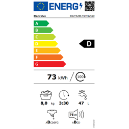 Electrolux EW2T528S 8 kg elöltöltős mosógép