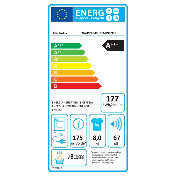 Electrolux EW6D285AE GentleCare hőszivattyús szárítógép