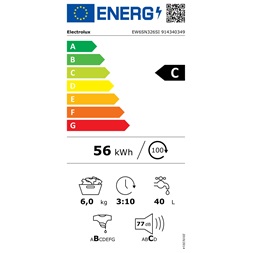 Electrolux EW6SN326SI keskeny elöltöltős mosógép