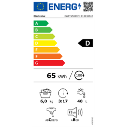 Electrolux EW6TN5061FH 6 kg felültöltős mosógép