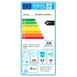 Electrolux EW7D384VE DelicateCare hőszivattyús szárítógép