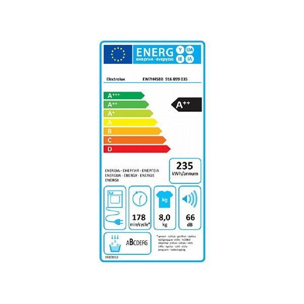 Electrolux EW7H458B 8 kg hőszivattyús szárítógép