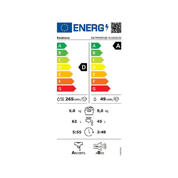 Electrolux EW7W5697QE SteamCare mosó-szárítógép