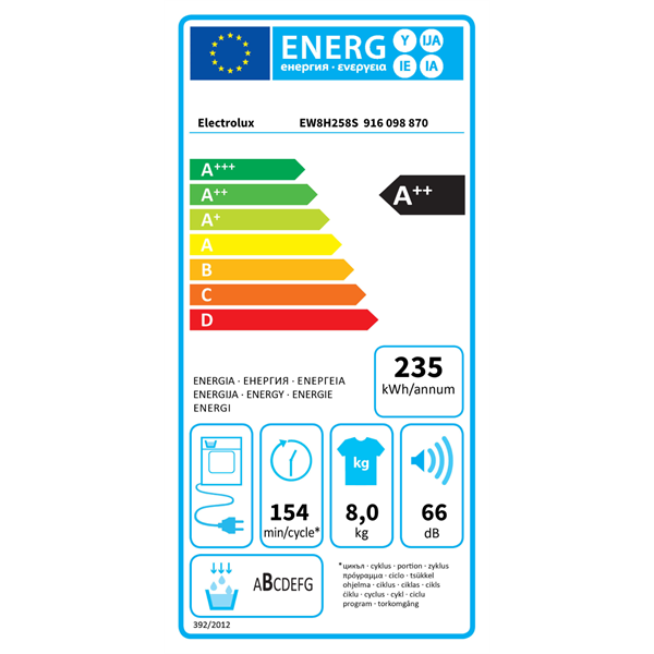 Electrolux EW8H258S hőszivattyús szárítógép