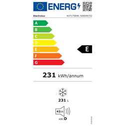 Electrolux KUT175EWL fagyasztószekrény (K)