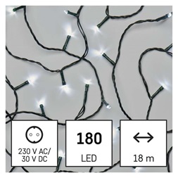 Emos D4AC09 18m/180LED/kül-beltéri/hideg fehér karácsonyi LED fényfüzér