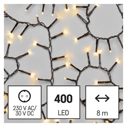 Emos D4BW02 8m/400LED/kül-beltéri/időzítős/meleg fehér/süni karácsonyi LED fényfüzér