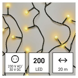 Emos D5AW03 20m/200LED/kül-beltéri/időzítős/meleg fehér golyók karácsonyi LED fényfüzér