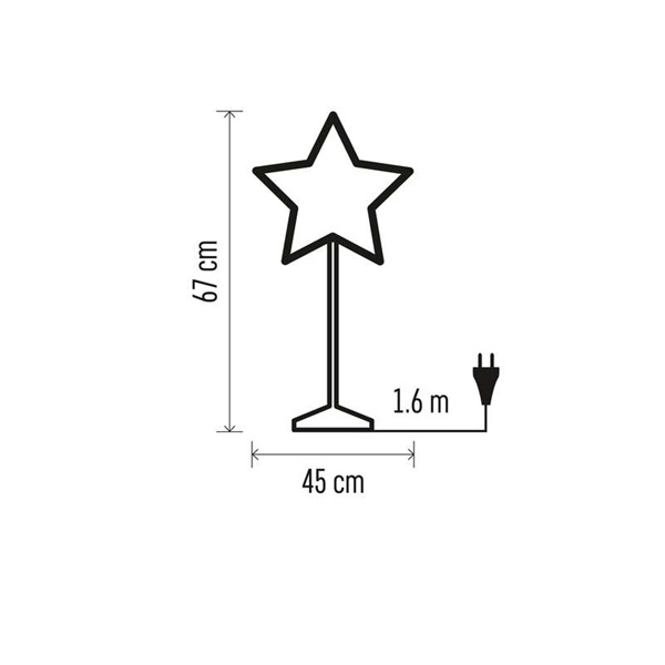 Emos DCAZ15 talpas/45cm/beltéri/arany LED papírcsillag