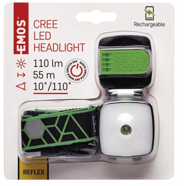 Emos P3535 CREE+SMD LED 110lm tölthető fejlámpa