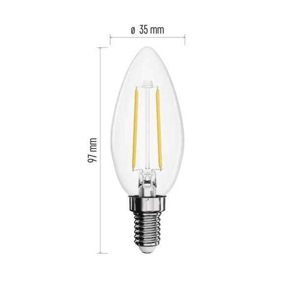 Emos ZF3200 E14 / 1,8 W (25 W) / 250 lm / meleg fehér LED izzó