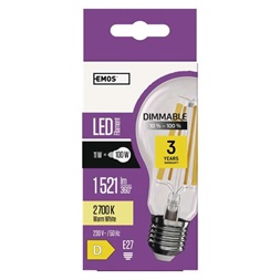 Emos ZF5164D  E27/11W (100W)/1521 lm/meleg fehér Filament A60 LED izzó