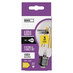 Emos ZF5264D  E27/11W (100W)/1521 lm/természetes fehér Filament A60 LED izzó