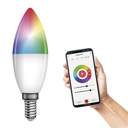 Emos ZQZ322R GoSmart gyertya/4,8W(40W)/470lm/RGB/dimmelhető/Zigbee/E14 LED izzó