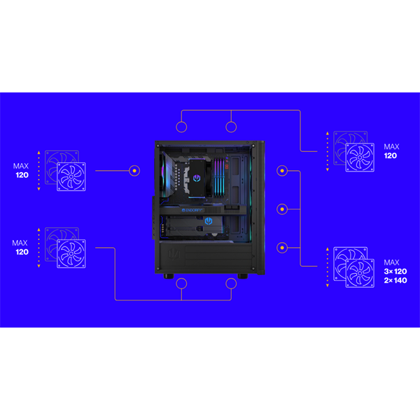 Endorfy Ventum 200 ARGB ATX ház