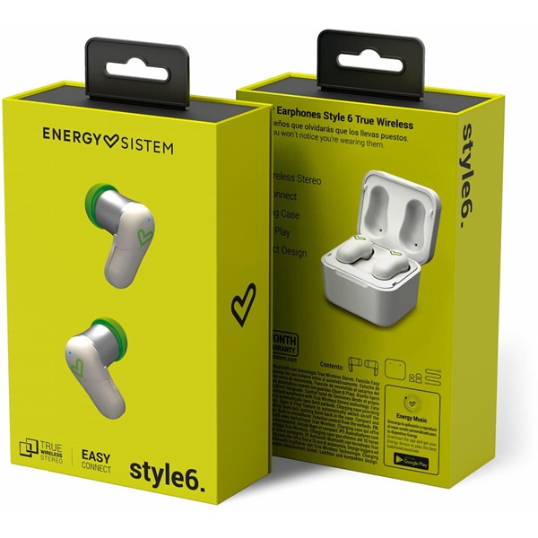 Energy Sistem EN 447329 Earphones Style 6 True Wireless Bluetooth fehér fülhallgató