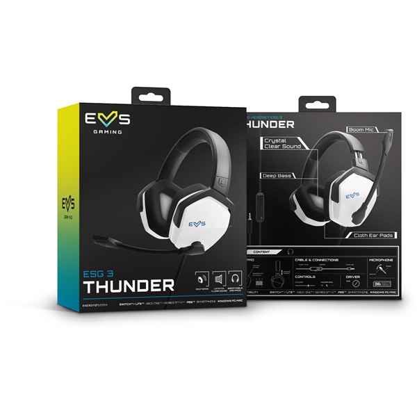 Energy Sistem EN 452880 ESG 3 White Thunder fehér gamer headset