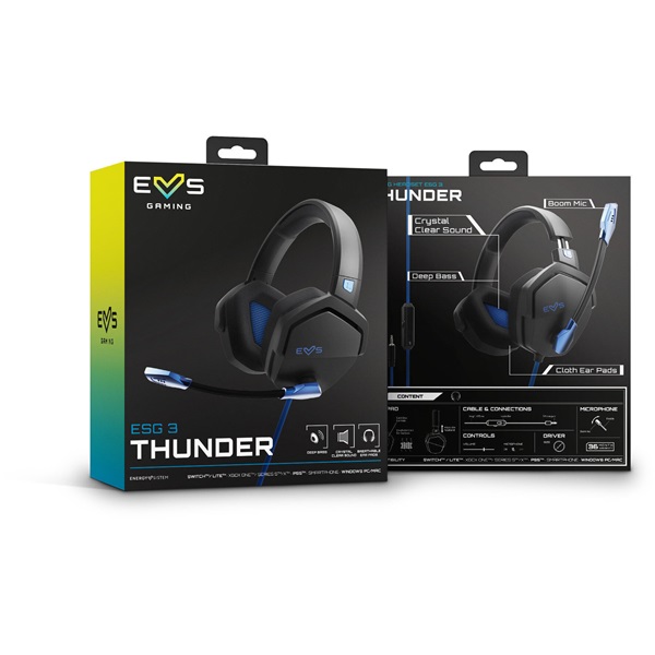 Energy Sistem EN 453177 ESG 3 Blue Thunder kék gamer headset