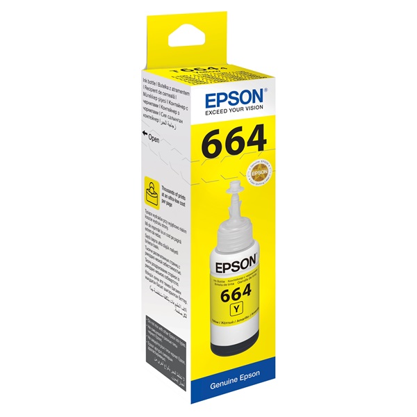 Epson C13T66444A T6644 70ml EcoTank kompatibilis sárga tintapalack