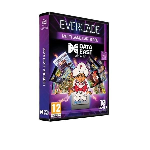 Evercade #02 Data East Arcade 1 10in1 Retro Multi Game játékszoftver csomag