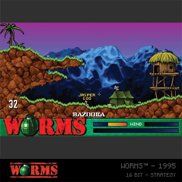 Evercade #18 Worms Collection 1 3in1 Retro Multi Game játékszoftver csomag