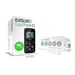 Evolveo EasyPhone ID 1,77" fekete mobiltelefon