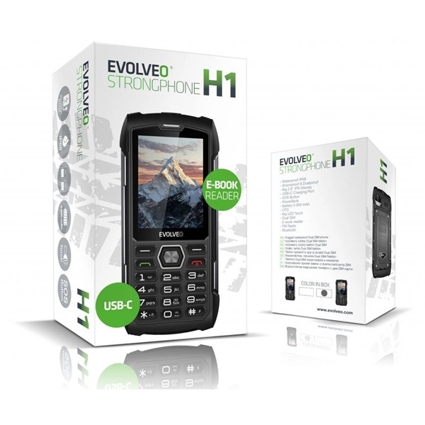 Evolveo STRONGPHONE H1 2,8" DualSIM fekete/ezüst mobiltelefon