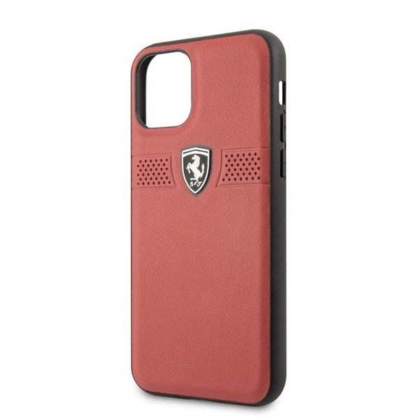 FERRARI Off Track iPhone 11 Pro piros szemcsés bőr hátlap