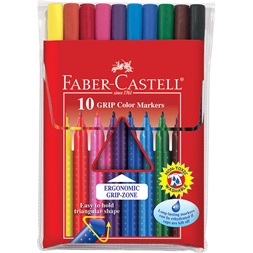 Faber-Castell Grip 10db-os vegyes színű filctoll készlet