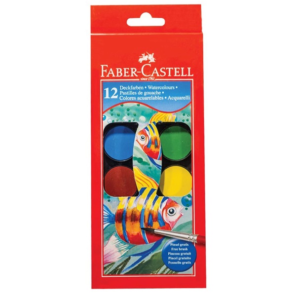 Faber-Castell 30mm 12 színű vízfesték készlet