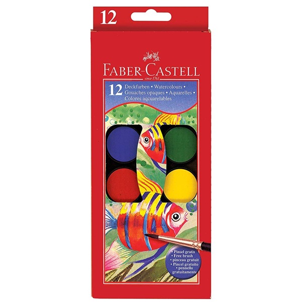 Faber-Castell 30mm 12 színű vízfesték készlet