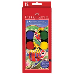 Faber-Castell 30mm 12 színű vízfesték készlet