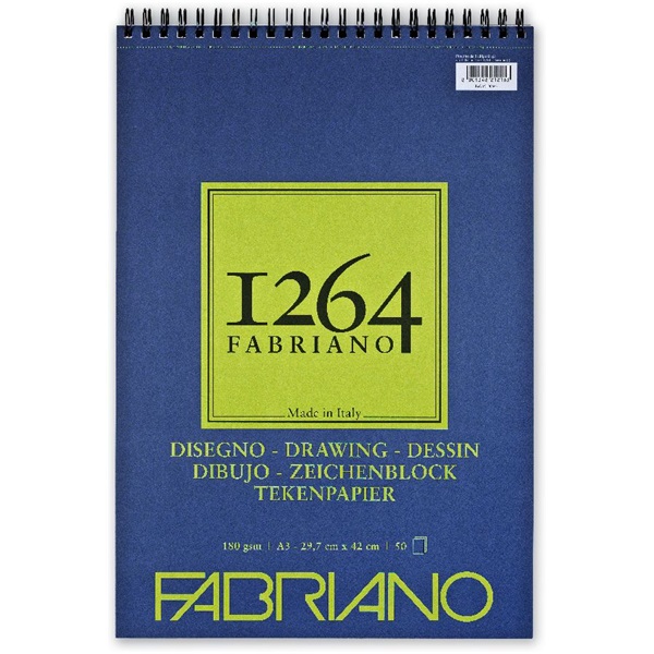 Fabriano 1264 Drawing 180g A3 50lapos spirálkötött rajztömb