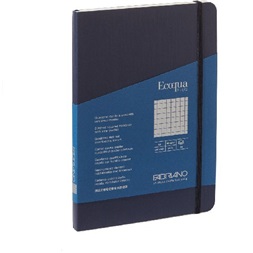 Fabriano Ecoqua Plus A5 80 lapos sötétkék kockás notesz