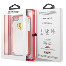 Ferrari iPhone 7 átlátszó/piros fényes hátlap