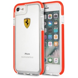 Ferrari iPhone 7 átlátszó/piros fényes hátlap