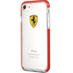 Ferrari iPhone 7 átlátszó/piros fényes hátlap